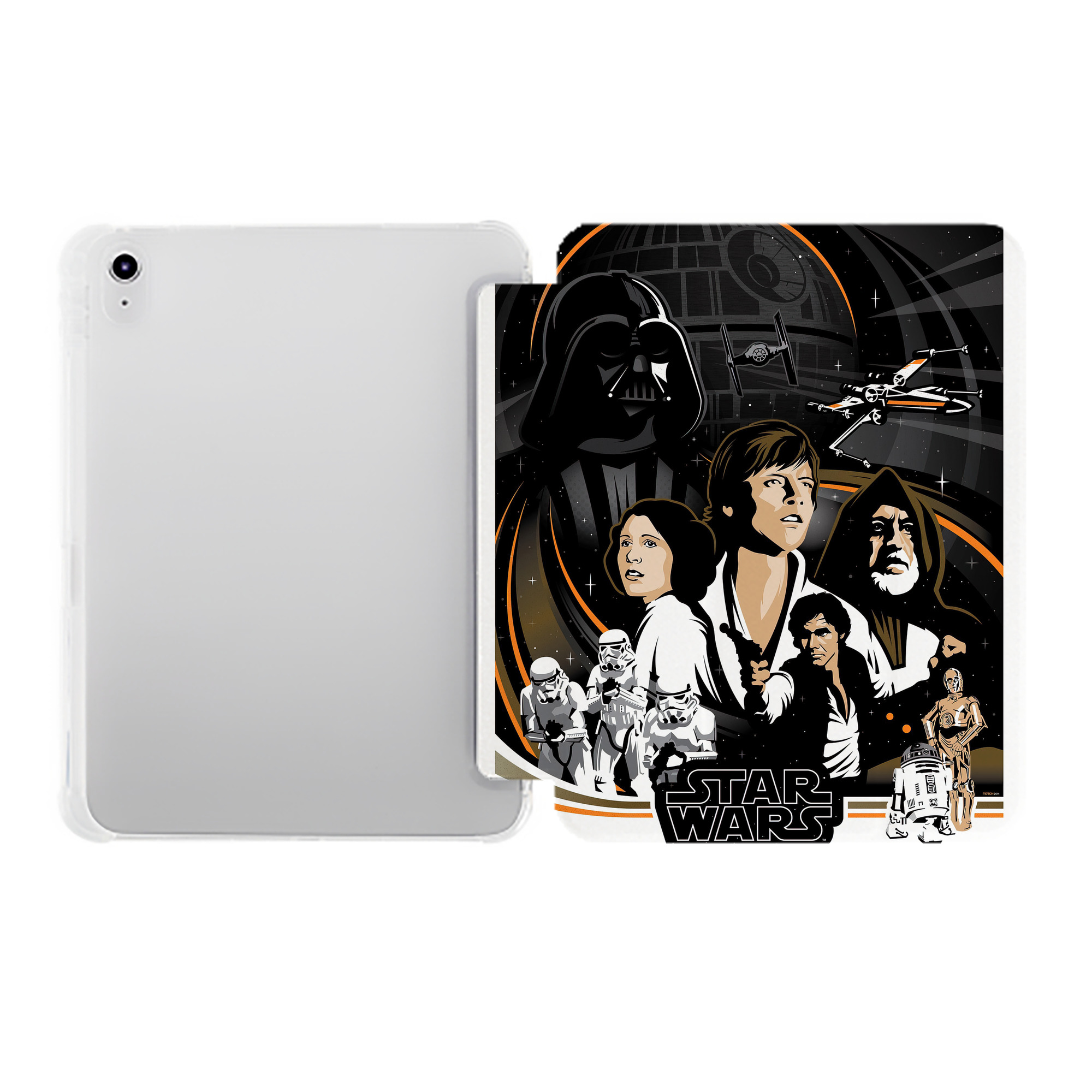（画像用） スター・ウォーズ Star Wars IPad ケース ペン収納付き 三つ折りスタンド PUレザー×シリコン 対応機種9.5/10.5/10.9インチ